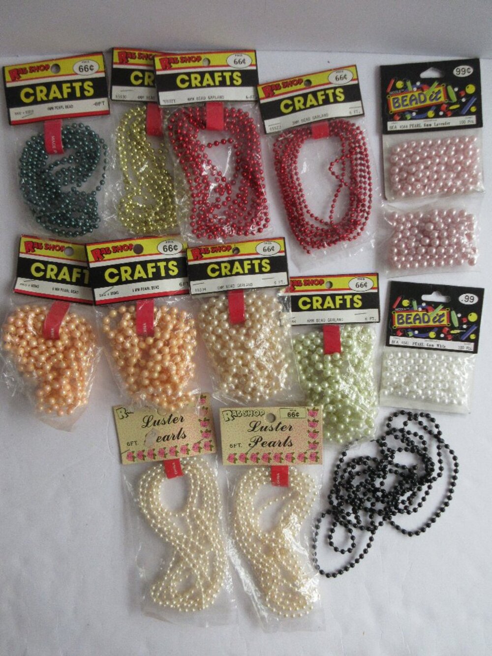 Bead Garland Lot of Assorted Colors & Sizes Christmas Wedding Shower Craft DIY